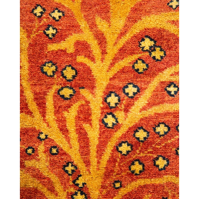 Traditional Mogul, One-of-a-Kind Hand-Knotted Area Rug - Orange, 6' 2" x 9' 0" For Sale - Image 3 of 8