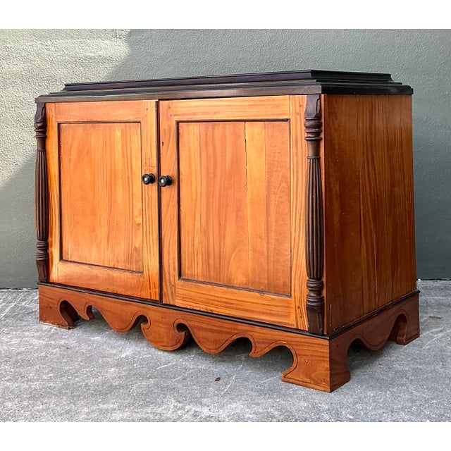 Chocolate Vintage Double Door Column Sideboard For Sale - Image 8 of 12