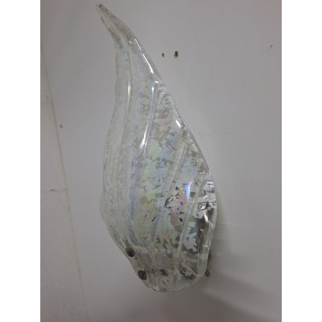Mid-Century Modern Graniglia Glass Wall Lamps with Iridescent Finish, 1980s, Set of 2 For Sale - Image 3 of 9
