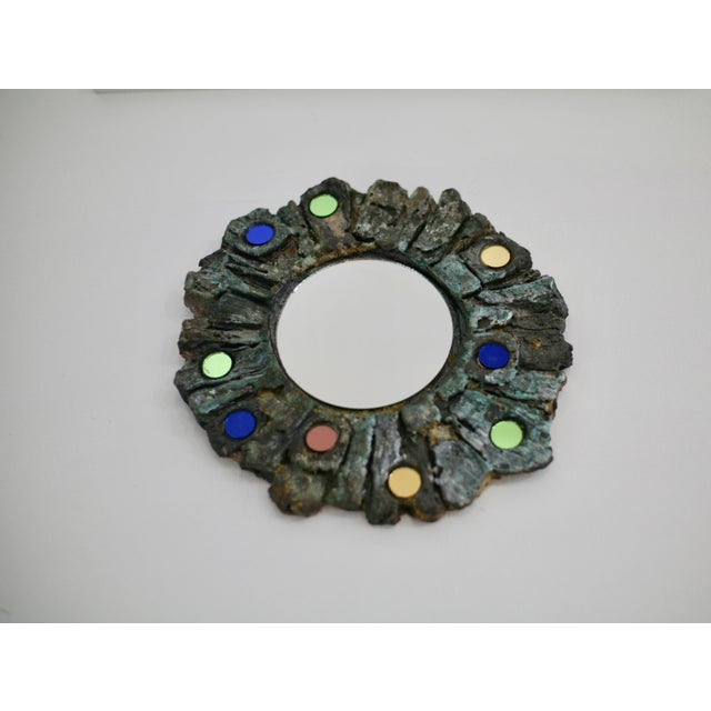 Ceramic Mirror by Jacky Coville, 1970s For Sale - Image 3 of 12