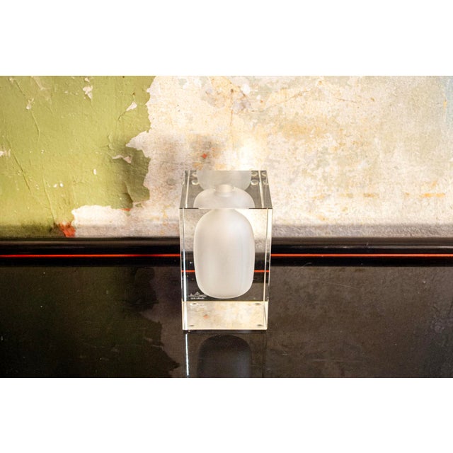 Mid-Century Modern Block Glass Vase from Rosenthal Studio Line, 2000s For Sale - Image 3 of 8