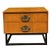 Fabulous vintage Asian inspired square walnut side table or nightstand by American of Martinsville. This handsome table...