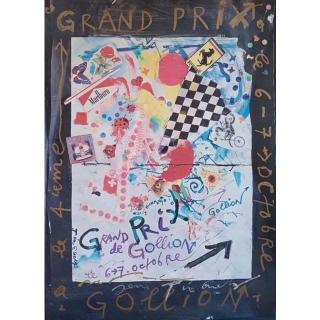 Paper Original Poster for the 1990 Gollion Grand Prix by Jean Tinguely For Sale - Image 7 of 7