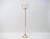 Gold Floor Lamp in Gold with Large Glass Shade & Gold Details on Trumpet Base, 1970s For Sale - Image 8 of 8