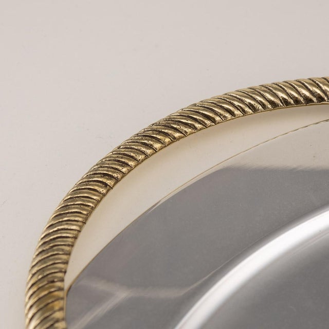 Mid 20th Century French Silver Plated Nautical Serving Tray For Sale - Image 6 of 10