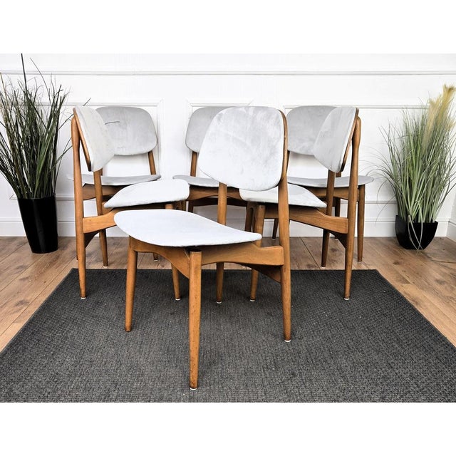 Mid-Century Modern Italian Walnut Wood Dining Chairs, 1950s, Set of 6 For Sale - Image 3 of 10