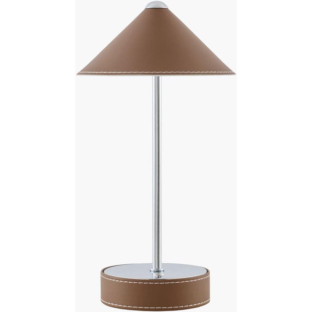 Mid-Century Modern Nomelle Accent Table Lamp Brushed Brown For Sale - Image 3 of 3
