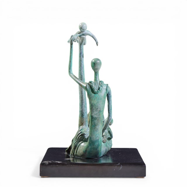 Bronze Ruth Bloch Bronze Mother and Children Signed 3/15 Sculpture For Sale - Image 8 of 9