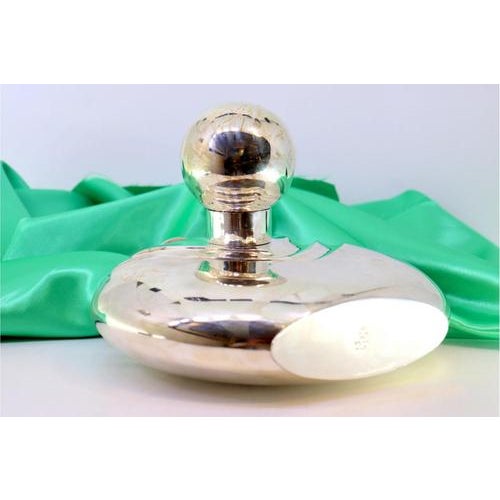 Bottle in Smooth Silver with Double Reliefs For Sale - Image 3 of 7