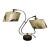 1950s Atomic Dual-Arm Table Lamp With Fiberglass Shades, Attributed to Majestic For Sale