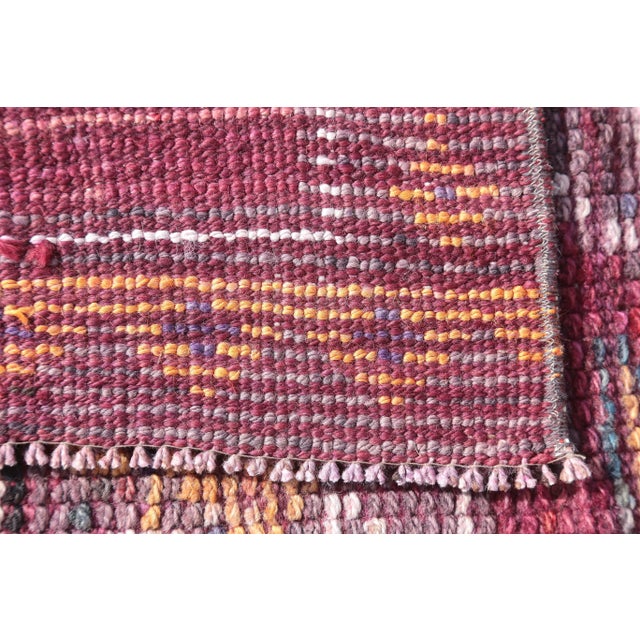 Rustic 1950's Vintage Herki Hand-Knotted Hallway Runner Rug - 2′8″ × 11′9″ For Sale - Image 3 of 12