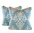 2020s Designer Vicki Payne Free Spirit Aqua & Cream Damask Fleur De Lis Scroll Pillow Covers - Set of 3 For Sale - Image 5 of 6