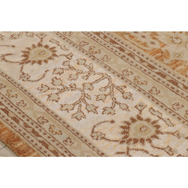 Rug & Kilim Rug & Kilim’s Classic Oushak Style Rug in Beige-Brown Floral Pattern For Sale - Image 4 of 8