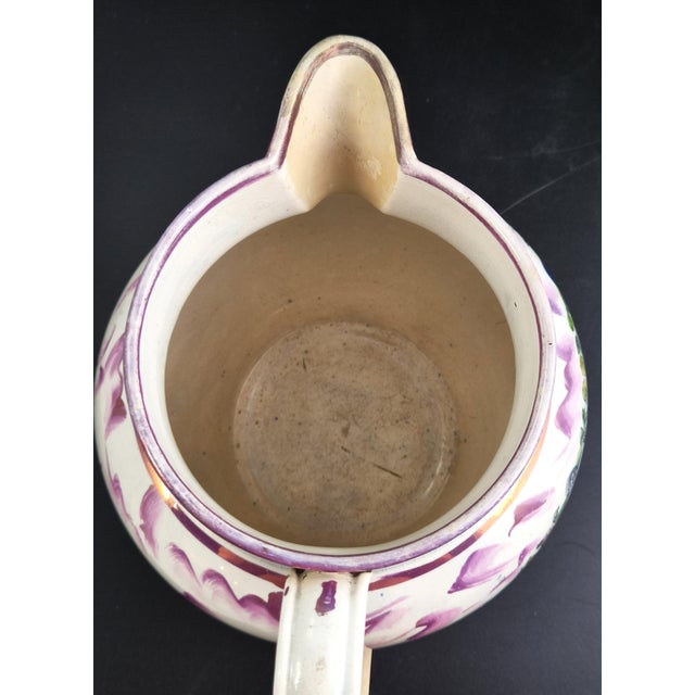 Beige Pink Splash Lustre Jug, Sunderland, 1859 For Sale - Image 8 of 10