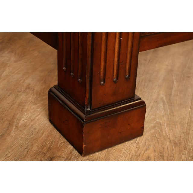 Baroque Style King Size Mahogany High Back Carved Bed Frame For Sale - Image 17 of 18