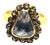 Bochic “Capri” Natural Rose Cut Diamond Ring Set In 18K Gold & Silver For Sale