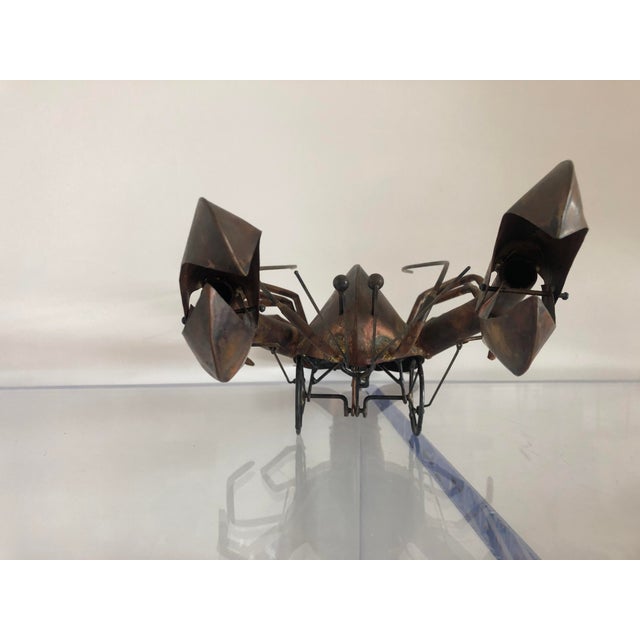 Contemporary 1970s Vintage Articulated Copper Lobster Sculpture For Sale - Image 3 of 13