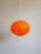 Metal Large Space Age Pendant Light in Orange Opaline, 1970s For Sale - Image 7 of 12