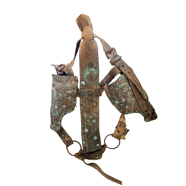 Antique Leather Horse Bridle W/Blinders For Sale - Image 4 of 8