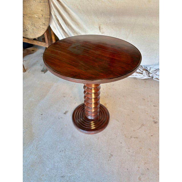 Mid 20th Century French Walnut Side Table in the Style of Charles Dudouyt For Sale - Image 11 of 12
