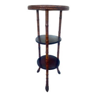 English Root Bamboo Original Three Tier Plant Stand Table, C.1920 For Sale