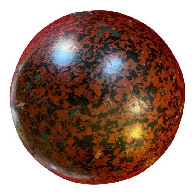 Antique 19th Century Victorian Composition Sphere Ball Imitating Granite or Porphyry For Sale