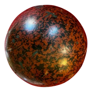 Antique 19th Century Victorian Composition Sphere Ball Imitating Granite or Porphyry