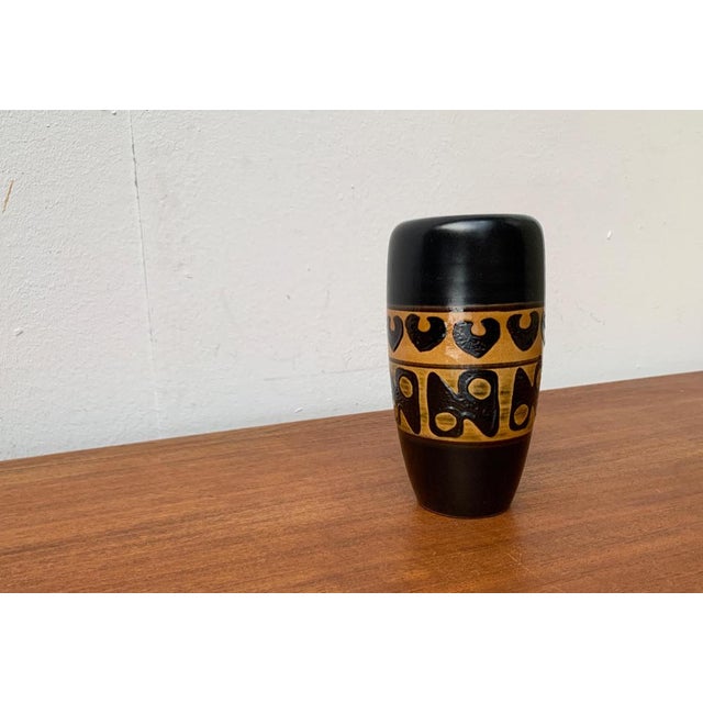 Black Mid-Century West German Pottery WGP Vase from Dümler & Breiden, 1960s For Sale - Image 8 of 15