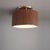 Tambo Semi-Flush Mount Ceiling Light - Dark Walnut Wood Finish, Weathered Brass For Sale - Image 4 of 10