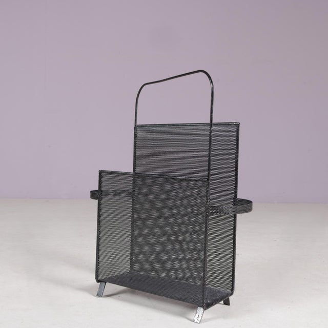 Metal Magazine Rack by Mathieu Matégot for Artimeta, Netherlands, 1950s For Sale - Image 7 of 7