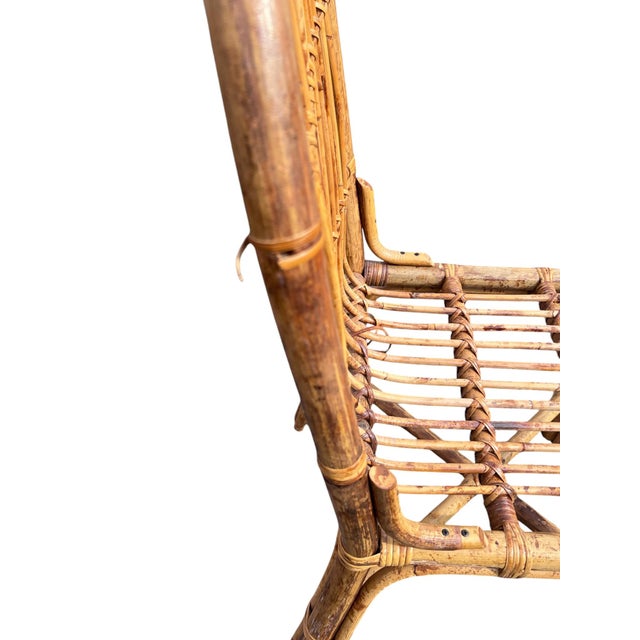 Late 20th Century Late 20th Century Rattan Wicker Desk Chair For Sale - Image 5 of 11