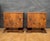 Art Deco Nightstands with Figured Wood Veneer, 1940s, Set of 2 For Sale - Image 3 of 18