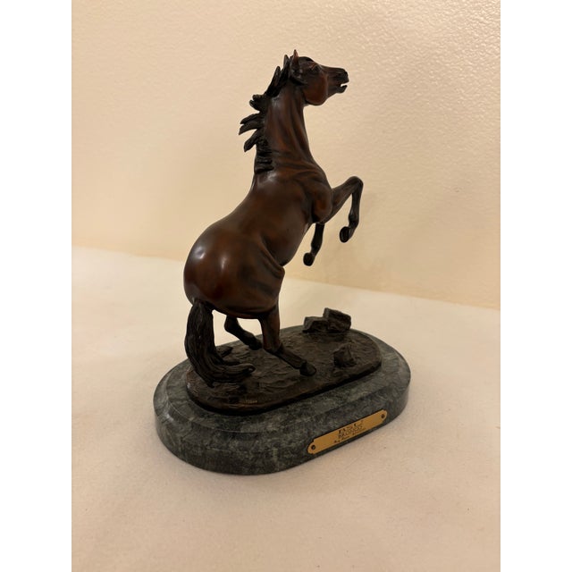For your consideration is a rare, limited-edition bronze sculpture of the Boise State University (BSU) Bronco by the late...