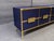 Sideboard with Blue Grisinato Glass and Brass Trim from Justfurnituress SRL For Sale - Image 4 of 7