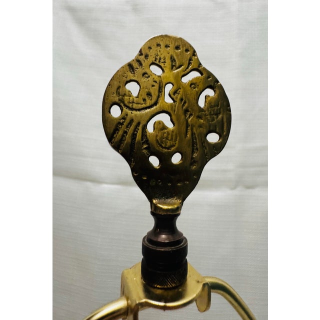 Mid-Century Modern Mid-Century Paul Hanson Celadon Glazed Ceramic Table Lamp - Solid Cast Brass Base For Sale - Image 3 of 12