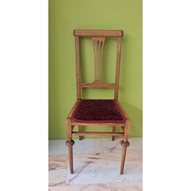 Vintage Art Nouveau Chair in Wood, 1920s For Sale - Image 11 of 11