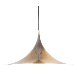 Vintage Semi Pendant Lamp by Bonderup and Thorup for Fog & Mørup, 1968 For Sale