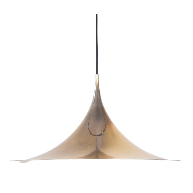 Vintage Semi Pendant Lamp by Bonderup and Thorup for Fog & Mørup, 1968 For Sale