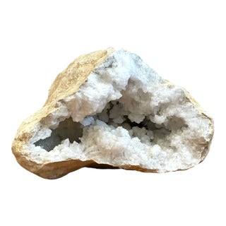 Vintage White Quartz Geode For Sale