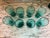 Teal Glass Water Goblets Set of 8 For Sale - Image 9 of 12