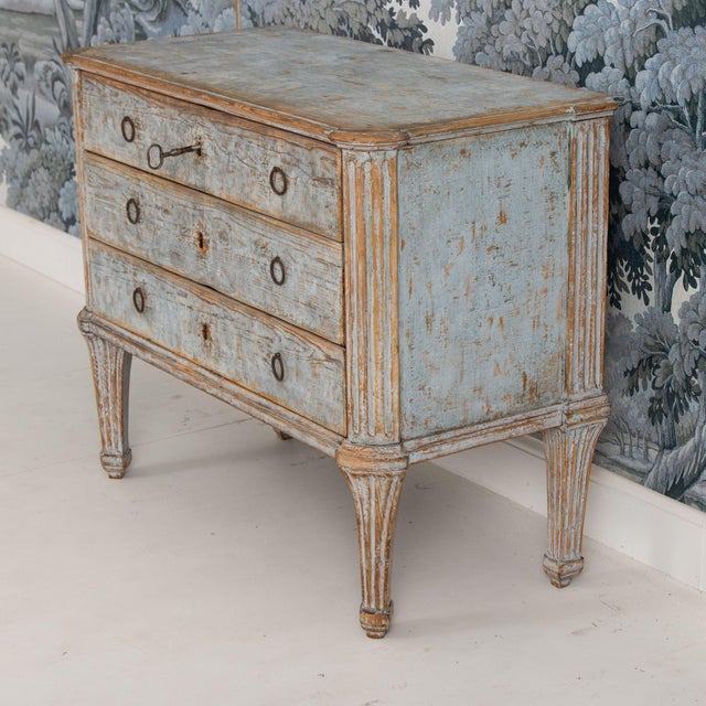 18th C. Swedish Gustavian Commode in Original Paint, Georg Haupt, Attributed For Sale - Image 4 of 18