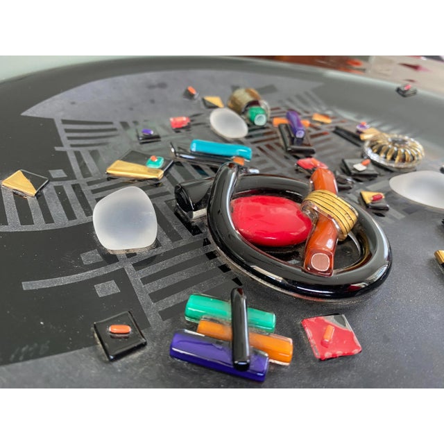 Glass 1998 Large David Garcia Glass Charger Plate, Signed For Sale - Image 7 of 12