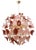 Italian Sputnik Chandelier in Pink and Ruby Murano Glass and Brass, 2000 For Sale