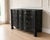 Mid-Century Modern Late 20th Century Drexel Heritage Covington Park Hand-Painted Bombe Dresser | Ebony Finish With Gilded Vine & Butterfly Motif For Sale - Image 3 of 5