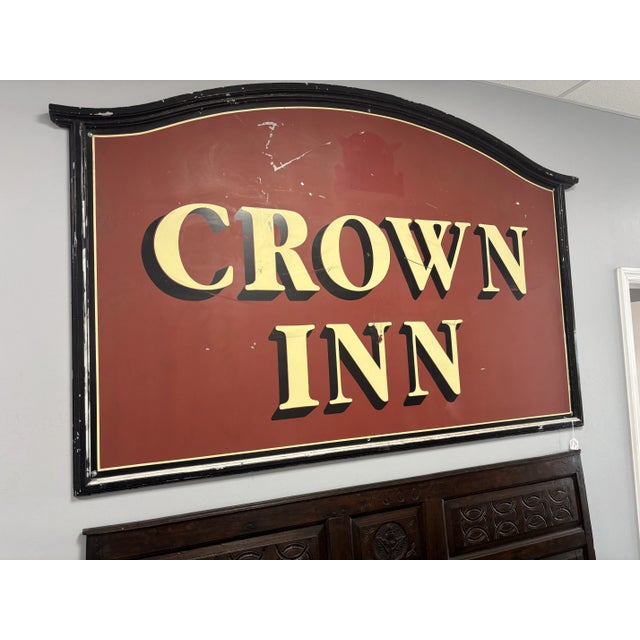 Mid 20th Century Vintage Crown Inn Pub Sign For Sale - Image 5 of 5