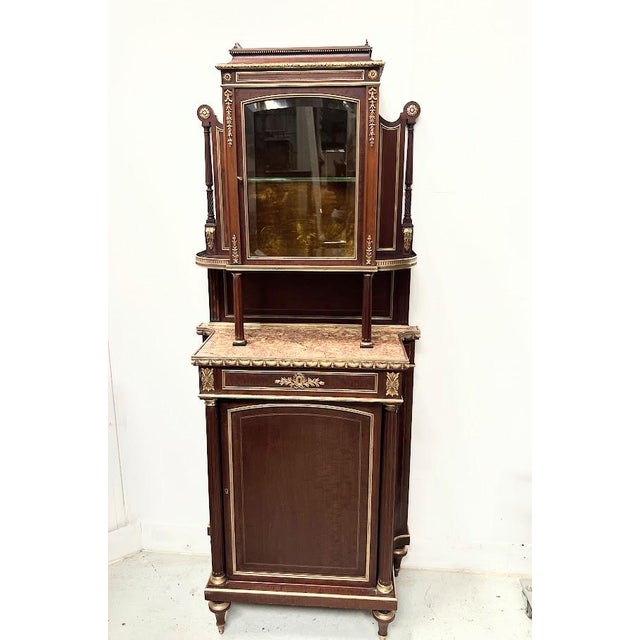 Napoleon III Mahogany and Chased Bronze Display Cabinet, 1800s For Sale - Image 9 of 18