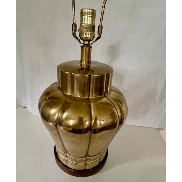 Frederick Cooper 1960s Frederick Cooper Brass Ginger Jar Urn Lamp For Sale - Image 4 of 8
