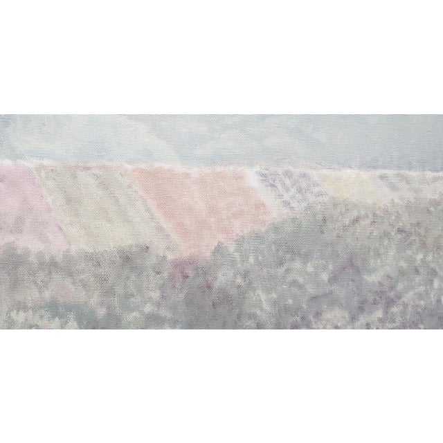 Textile Vintage Oil Painting "Barn in the Distance" C.1970s For Sale - Image 7 of 10