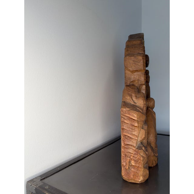 Flavio Pancheri, Italian Nativity Relief, 1970s, Chestnut For Sale - Image 13 of 18