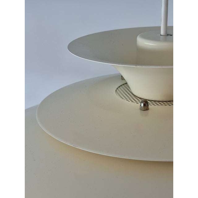 Cream Scandinavian Cream Pendant Lamp with 7 Layers from Jeka, Denmark, 1960s For Sale - Image 8 of 18